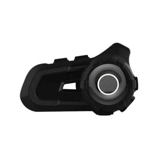 Vista frontale del modulo centrale dell’interfono Zazzamilo S2 per casco moto, con pulsante multifunzione