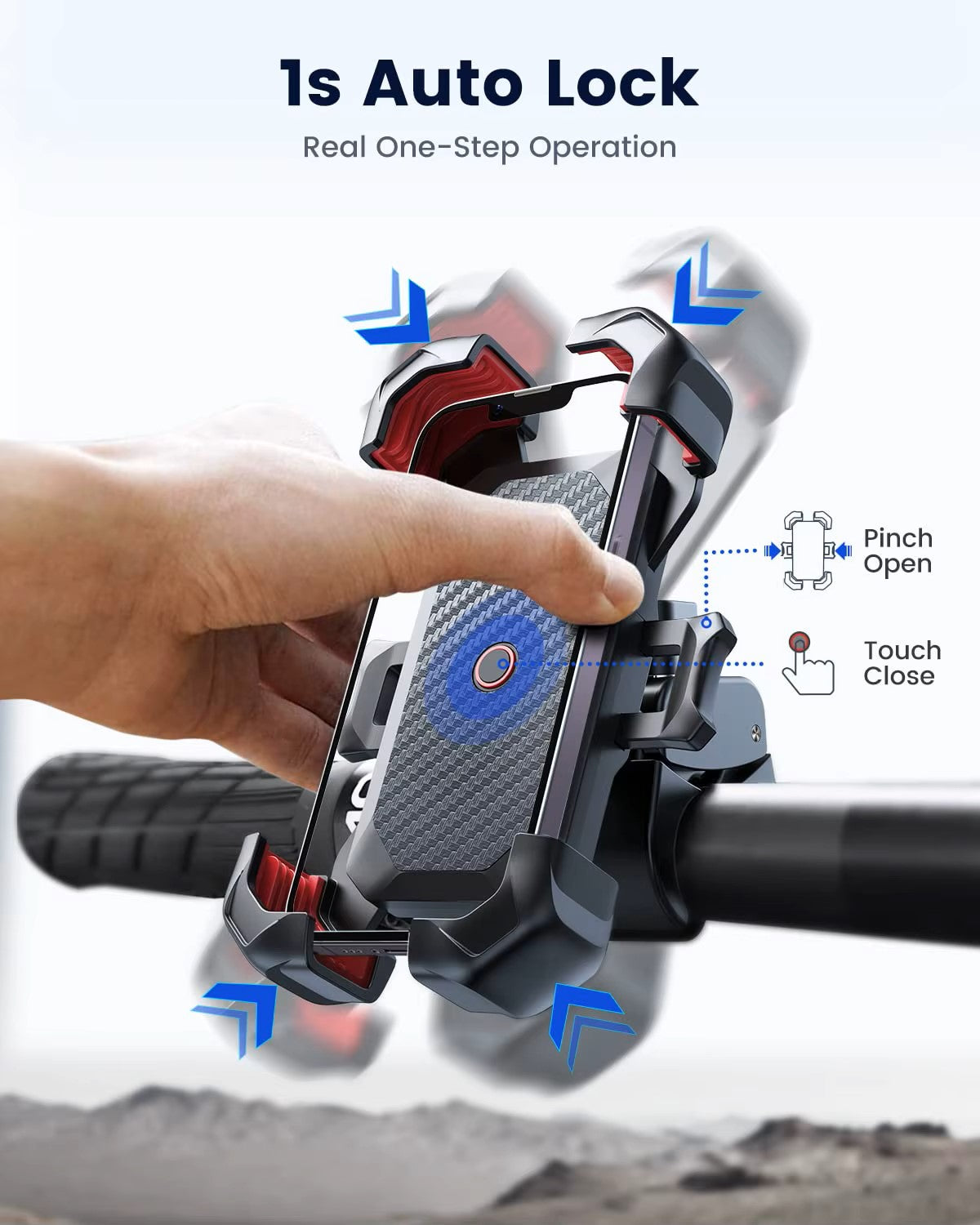  Porta cellulare Zazzamilo con sistema di bloccaggio a una mano per moto e bici
